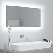 vidaXL Badkamerspiegel LED 90x8,5x37 cm spaanplaat betongrijs