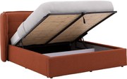 Goossens Gestoffeerd Bedframe Canon, 140 x 200 cm met storage, met 2x lattenbodem