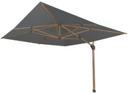 4-Seasons Hacienda zweefparasol 300 x 400 cm. Woodlook - Charcoal