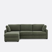 Hoekslaapbank ribfluweel, HR-schuim, Timor