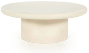 Eleonora Jade Ronde Salontafel Creme Magnesium Oxide 80 Cm - 80 X 80cm.