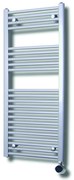 Sanicare elektrische design radiator 60x112cm zilvergrijs met thermostaat rechts chroom