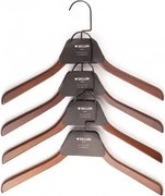 Rita Houten En Stalen Set Van 4 Hangers Donkerbruin Hout - Sklum