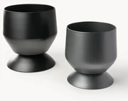 Plantenpotten Renya, 2-delig ZWART