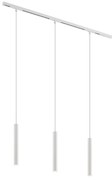 Modern railsysteem met 3 hanglampen wit 1-fase - Slimline Keno