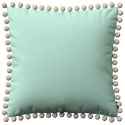 Dekoria Kussenhoes Wera met pompons, mintgroen  45 x 45 cm