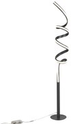 Design vloerlamp zwart incl. LED en dimmer - Twisted Design, Modern Binnenverlichting Lamp