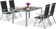 Aluminium tuinset polywood Verona voor 4 personen