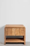Vacry Houten Badkamermeubelset Acacia Bruin & Without Sink & Ovaal Led En Anticondens 100x80 Cm Riben & Zonder Kraan & ↔︎ 90 Cm - Sklum