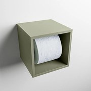 Mondiaz Easy Cube toilet rolhouder 16x16cm army