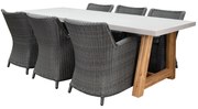 Bilbao Veltis dining tuinset 250x100xH75 cm 7 delig antraciet