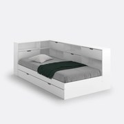 Bed met lade, opberging en lattenbodem Yann