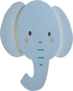 Kinder wandlamp blauw incl. LED 3-staps dimbaar - Ellie the Elephant