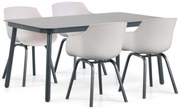Tuinset 4 personen 160 cm Kunststof Taupe Lifestyle Garden Furniture Salina/Tavano