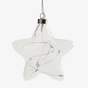 Decoratief Glazen Figuur Met Led-lampjes Serien Ster - Sklum