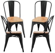 Pakket 4 Stoelen Torix Natuurlijk Hout