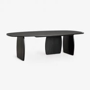 Ovale Eettafel 260x120 Cm In Agathe Mangohout Gewoon Zwart - Sklum