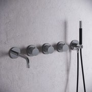 Saniclear Plus Curved Pro inbouw badkraan met 20cm uitloop chroom