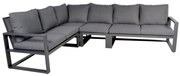 Lesli Living  Hoek Loungeset - Pina Colada - Negro - Antraciet - Lesli Living