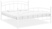 vidaXL Bedframe metaal wit 140x200 cm