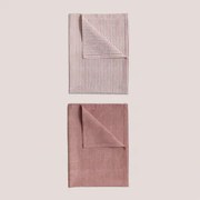 Set Van 2 Theedoeken In Katoen Gabrail Ash Rose - Sklum