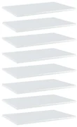 vidaXL Wandschappen 8 st 60x40x1,5 cm spaanplaat hoogglans wit