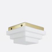 Plafondlamp in opaline glas, Decar
