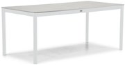 Dining Tuintafel rechthoekig 180 x 90 cm Aluminium Wit Como