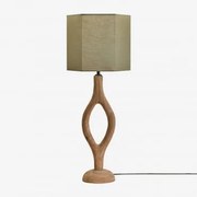 Mangohouten Tafellamp Gracia Mangohout & Saliegroen Ø30 Cm - ↑25 Cm Tenerife - Sklum