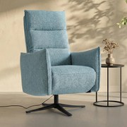 Elektrische Relaxfauteuil Stof Lichtblauw