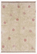 Handgeweven kindervloerkleed Hippy Dots, wasbaar