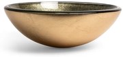 Saniclass Pesca Limone Waskom - 30x10,5cm - rond - gehard glas - goud groen GS-H93683