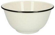 Schaal, emaille, zwart/wit,Ø 21,5 cm