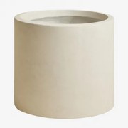 Aurevi Betonnen Buitenbloempot Ø45 Cm & Gebroken Wit - Sklum