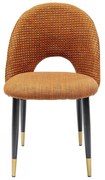 Kare Design Hudson Design Eetkamerstoel Oranje Fluweel