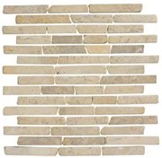 Terre d'Azur Cream marble mozaiek stroken 30x30