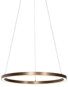 Hanglamp brons 60 cm incl. LED 3-staps dimbaar - Girello Design rond Binnenverlichting Lamp