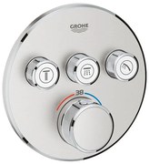 GROHE Grohtherm SmartControl inbouwkraan thermostatisch met omstel voor 3 functies rond supersteel 29121DC0