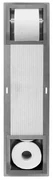 Looox Closed inbouw closetrolhouder - met reserverolhouder - 5 rollen - rvs geborsteld cl5