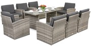 Monaco Premium 8 Garden Point tuinmeubelen lichtgrijs