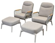 Monza balkonset 4 delig verstelbaar latte rope