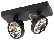 Design Spot / Opbouwspot / Plafondspot zwart verstelbaar 2-lichts - Go Modern G9 Binnenverlichting Lamp