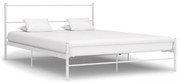 vidaXL Bedframe metaal wit 140x200 cm