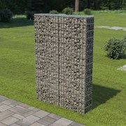 vidaXL Schanskorfmuur met deksels 100x20x150 cm gegalvaniseerd staal