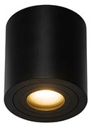 Moderne ronde badkamer spot zwart - Capa