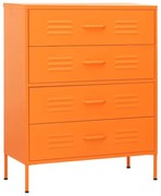 vidaXL Ladekast 80x35x101,5 cm staal oranje