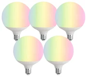 Set van 5 Smart E27 LED lampen G120 mat RGBW 9W 806 lm 2700-6500K