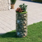 vidaXL Gabion plantenbak rond verhoogd Ø50x100 cm gegalvaniseerd staal