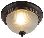 Klassieke plafondlamp bruin opaal - Classico
