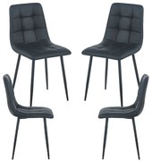 Pak 4 Stoel Stuhl Kunstleer